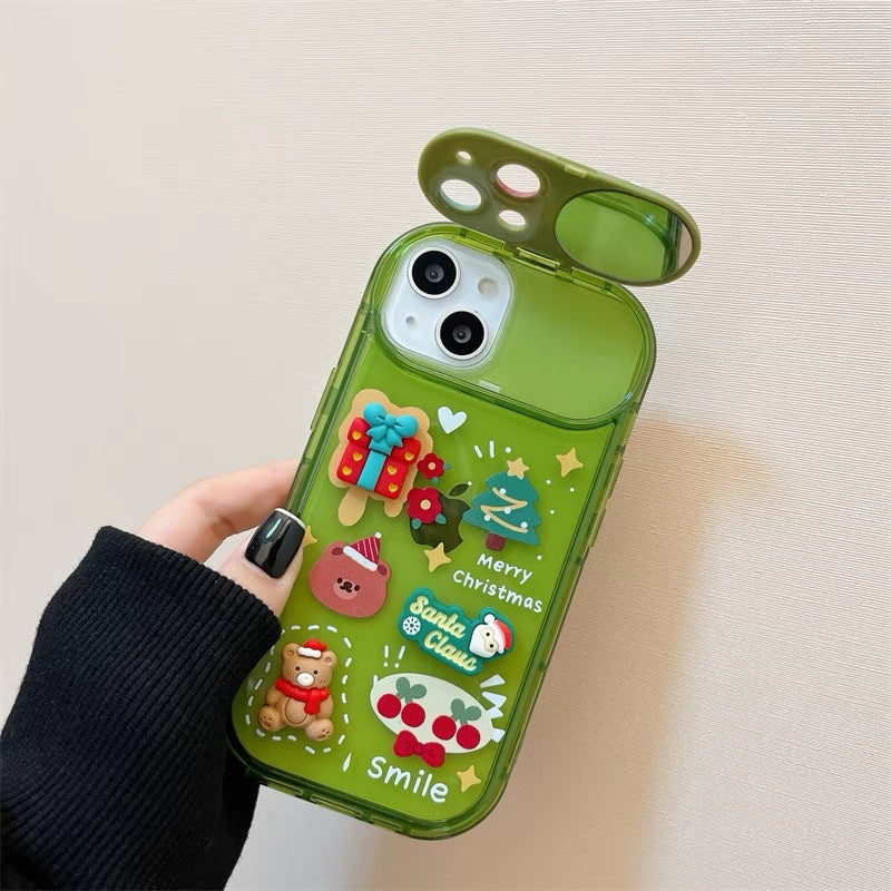 Santa Claus & Elk Hat Christmas Phone Case for iPhone XS,XS MAX, 11-15 Pro Max – Silicone Protection Cover